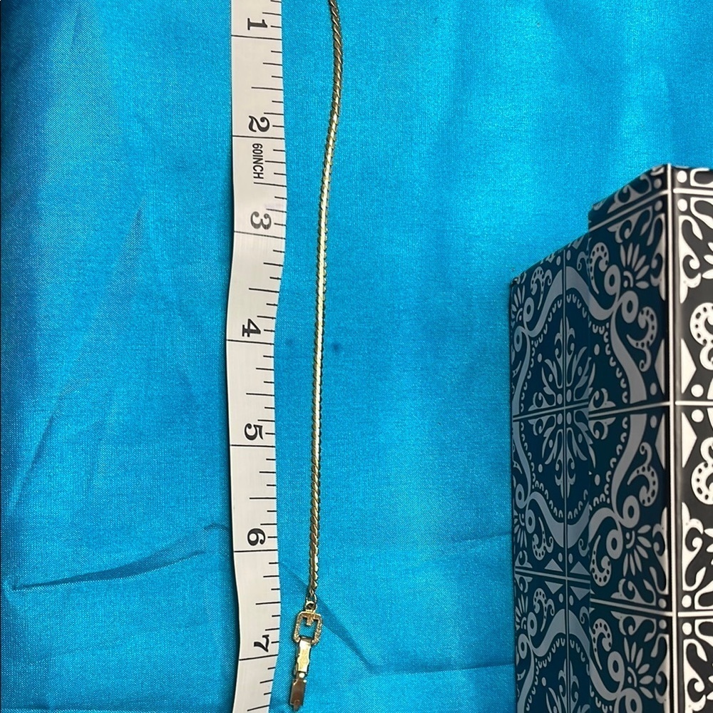 Givenchy Gold Zipper Design Bracelet with Double G clasp. Seven inches. - Picture 6 of 7